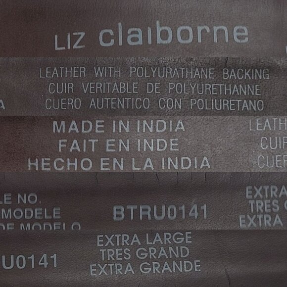 Vtg Liz Claiborne Tan Leather Pony Hair Belt Sz XL Cowgirl Boho Rodeo India - Picture 3 of 12